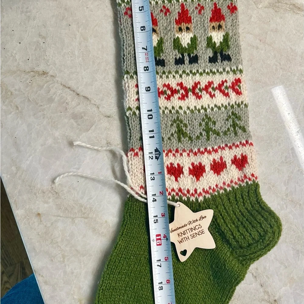 Handmade Wool Knit Stocking (Grayson) - Picture 4 of 5